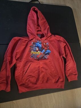 Spiderman Red Hoodie with Graphic